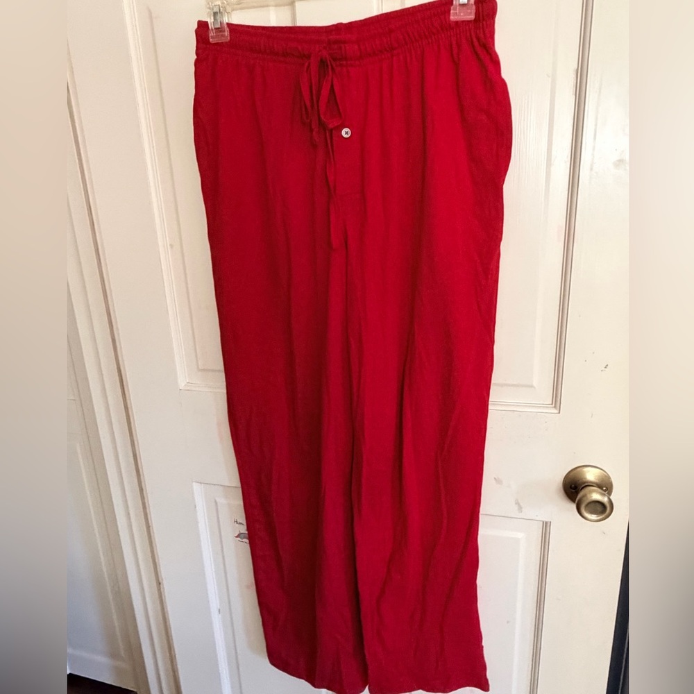 Men’s red pajama pants, size Medium